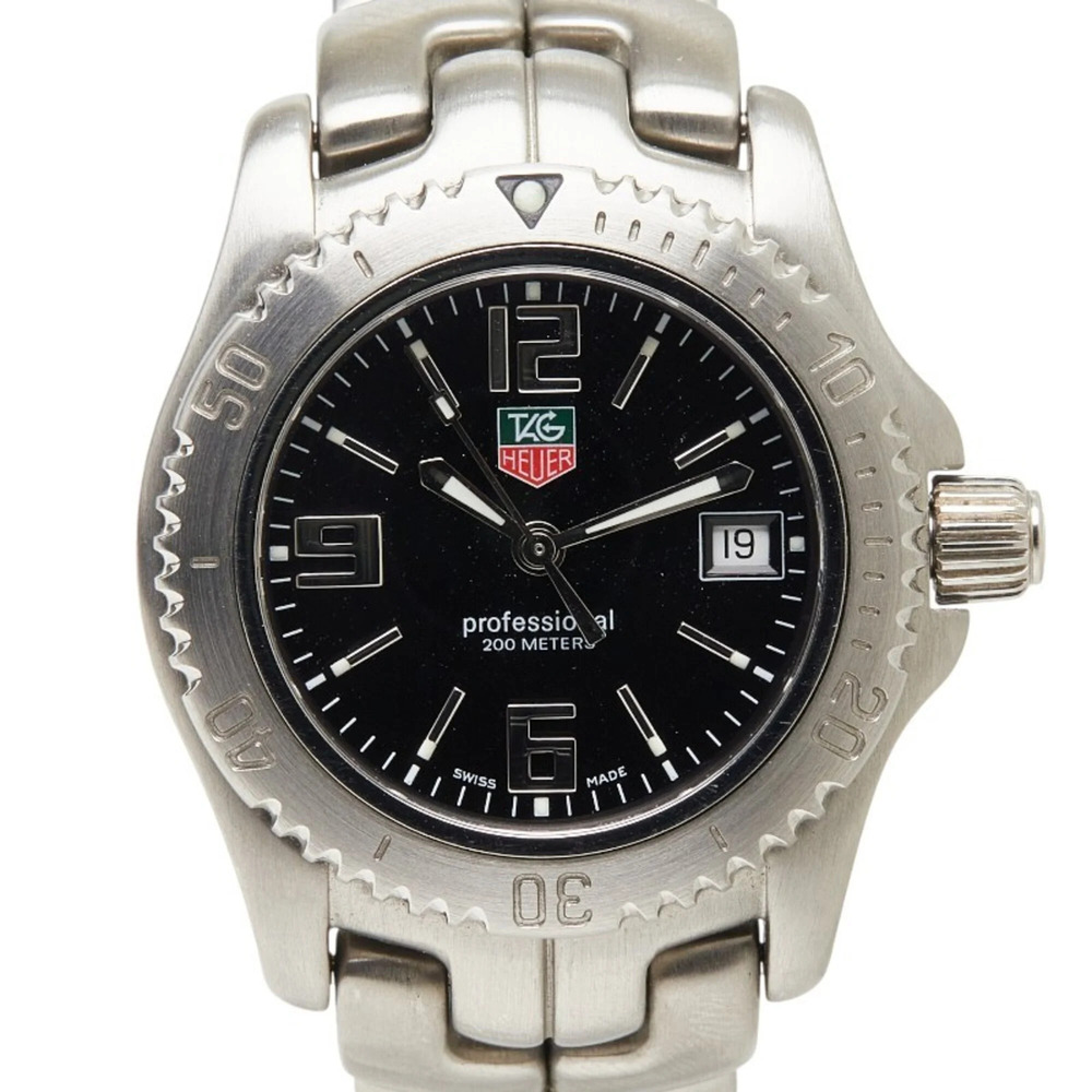 TAG Heuer Link Watch WT1310 Quartz Black Dial Stainless Steel Women's